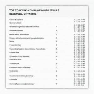 Top Moving Companies in Belleville Ontario