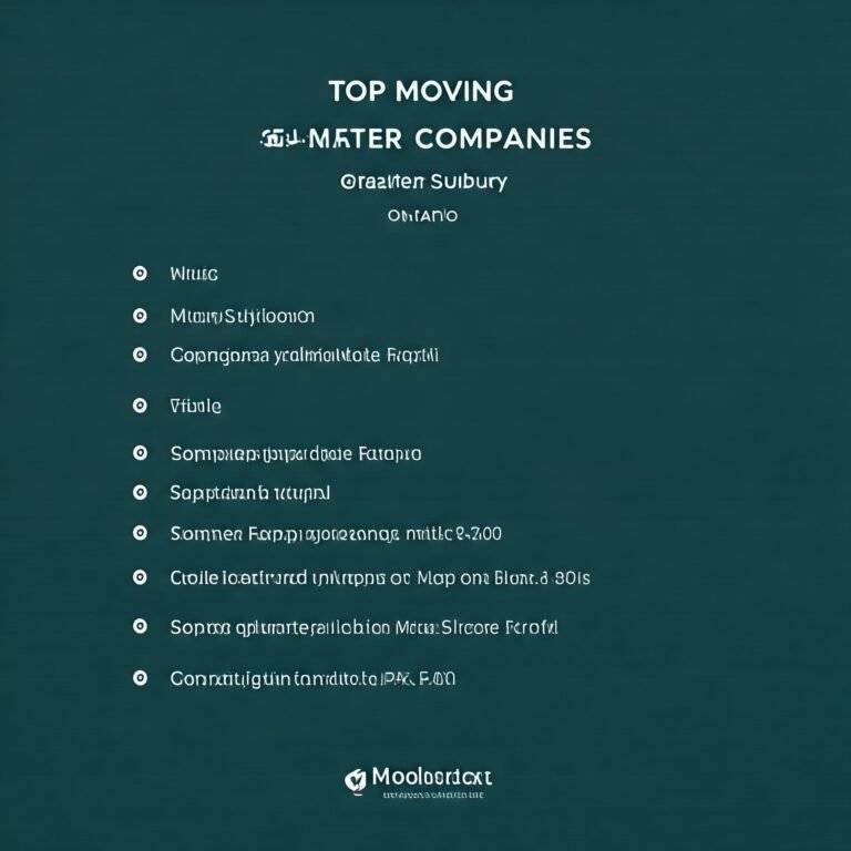 Top Moving Companies in Greater Sudbury Ontario